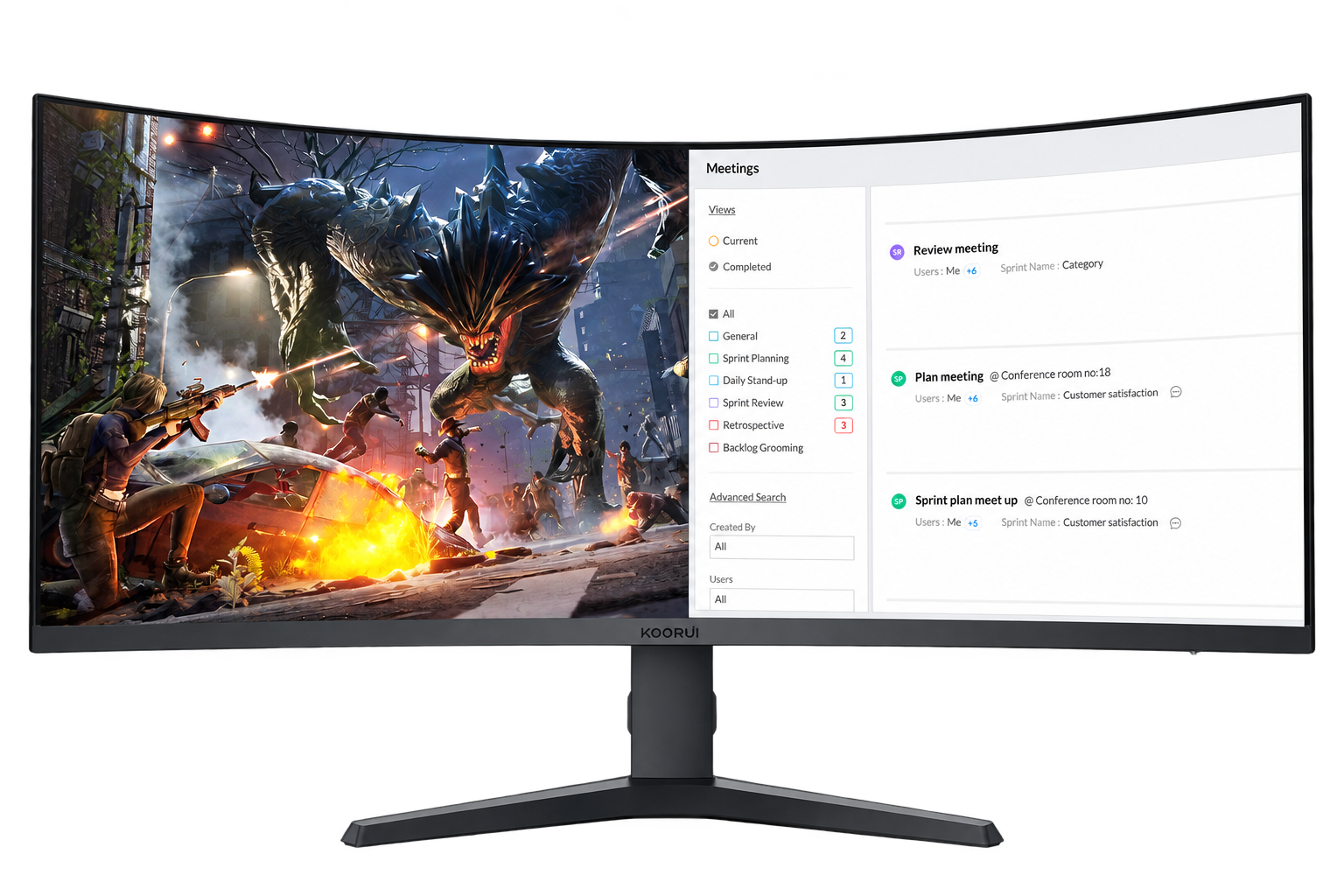 KOORUI 34E6UC curved ultrawide monitor